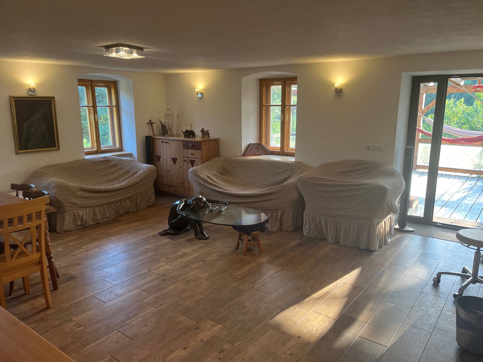 Prezentace zahrady při prodeji domu